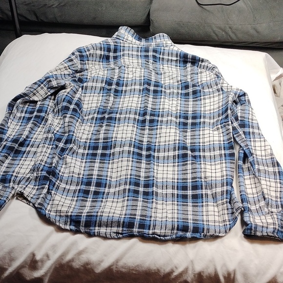 PD&C men's long sleeved button down flannel shirt sized 2X - Picture 6 of 8